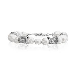 Sterling Silver Freshwater Pearl Chain Bracelet