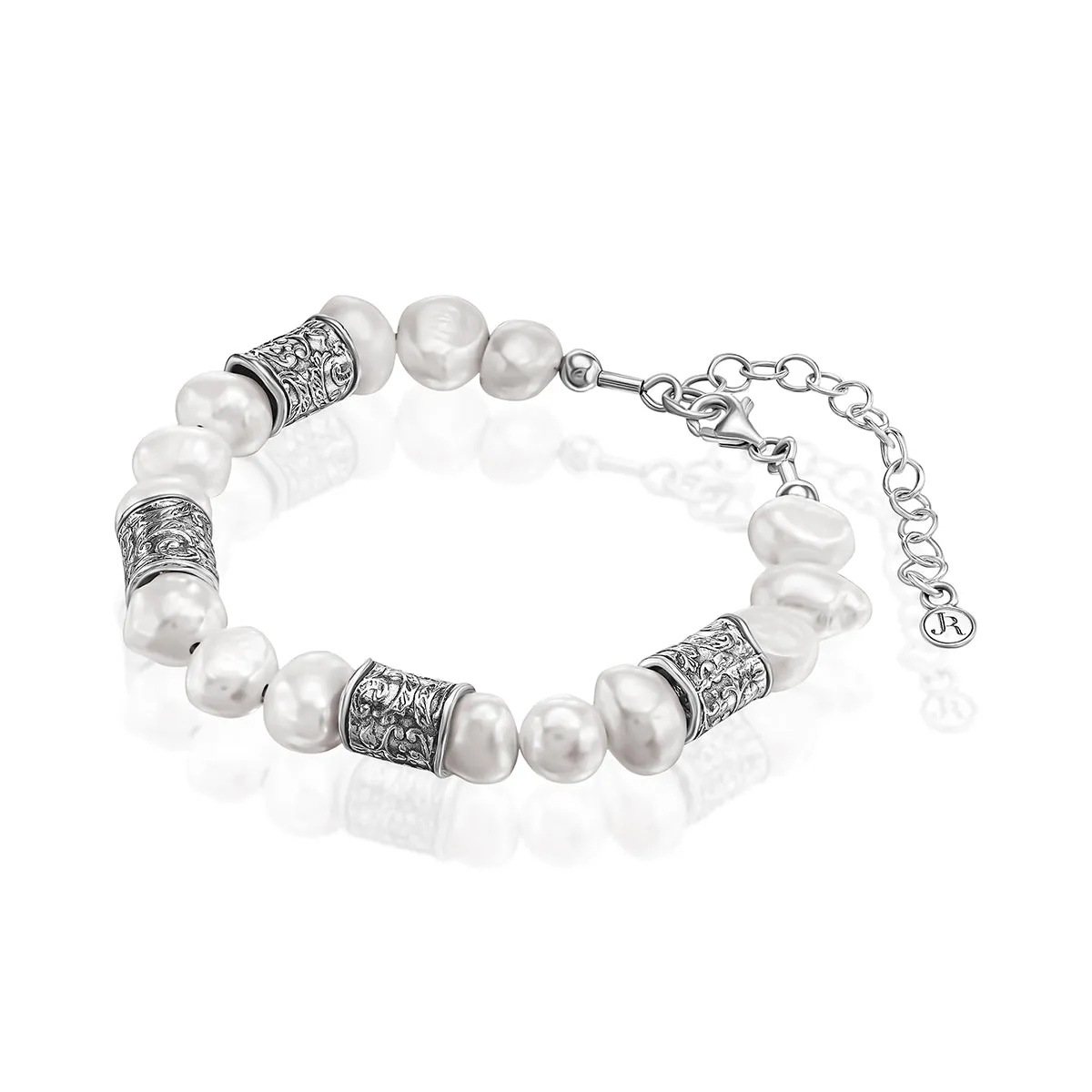 Sterling Silver Freshwater Pearl Chain Bracelet