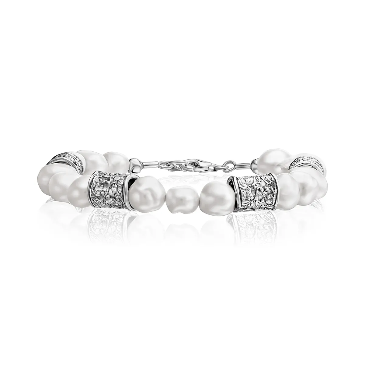 Sterling Silver Freshwater Pearl Chain Bracelet