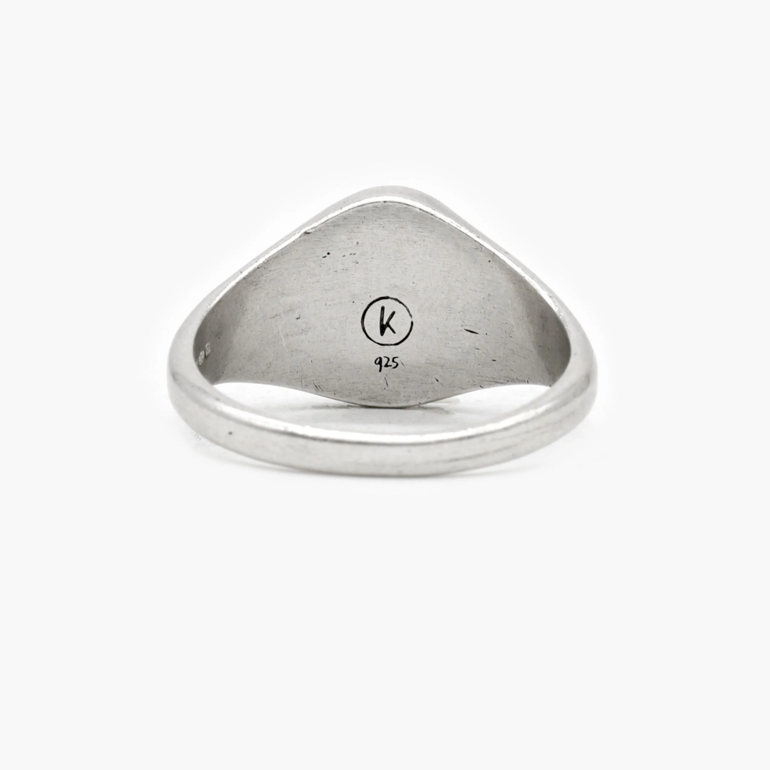 Sterling Silver Oval Signet Ring With Turquoise Stone