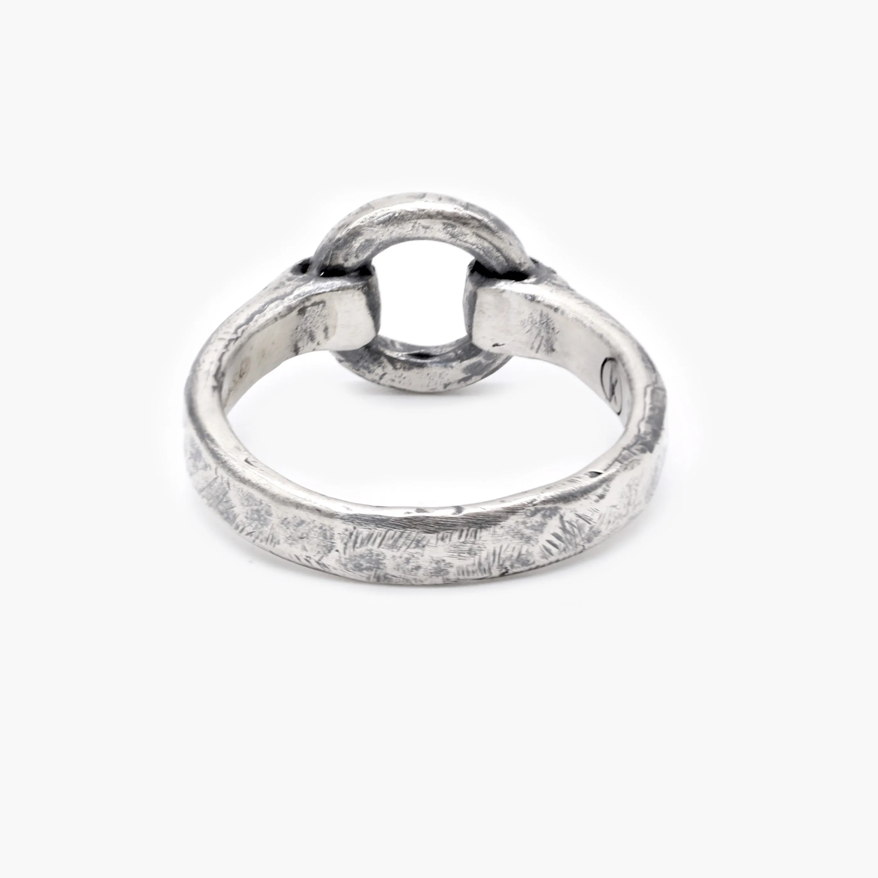 Sterling Silver Round Perforated Signet Ring