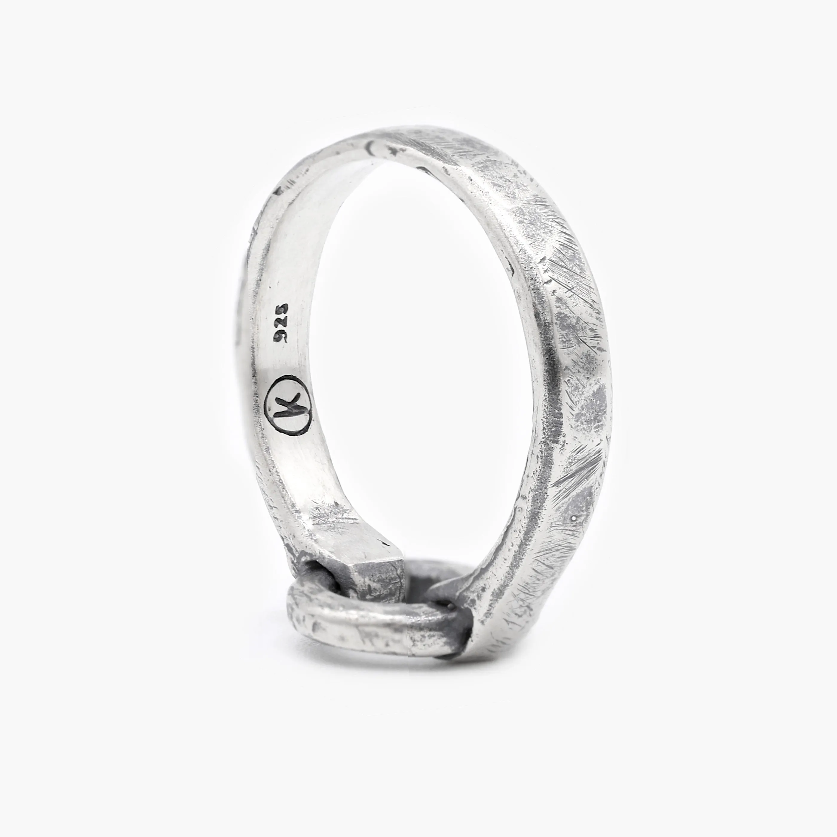 Sterling Silver Round Perforated Signet Ring