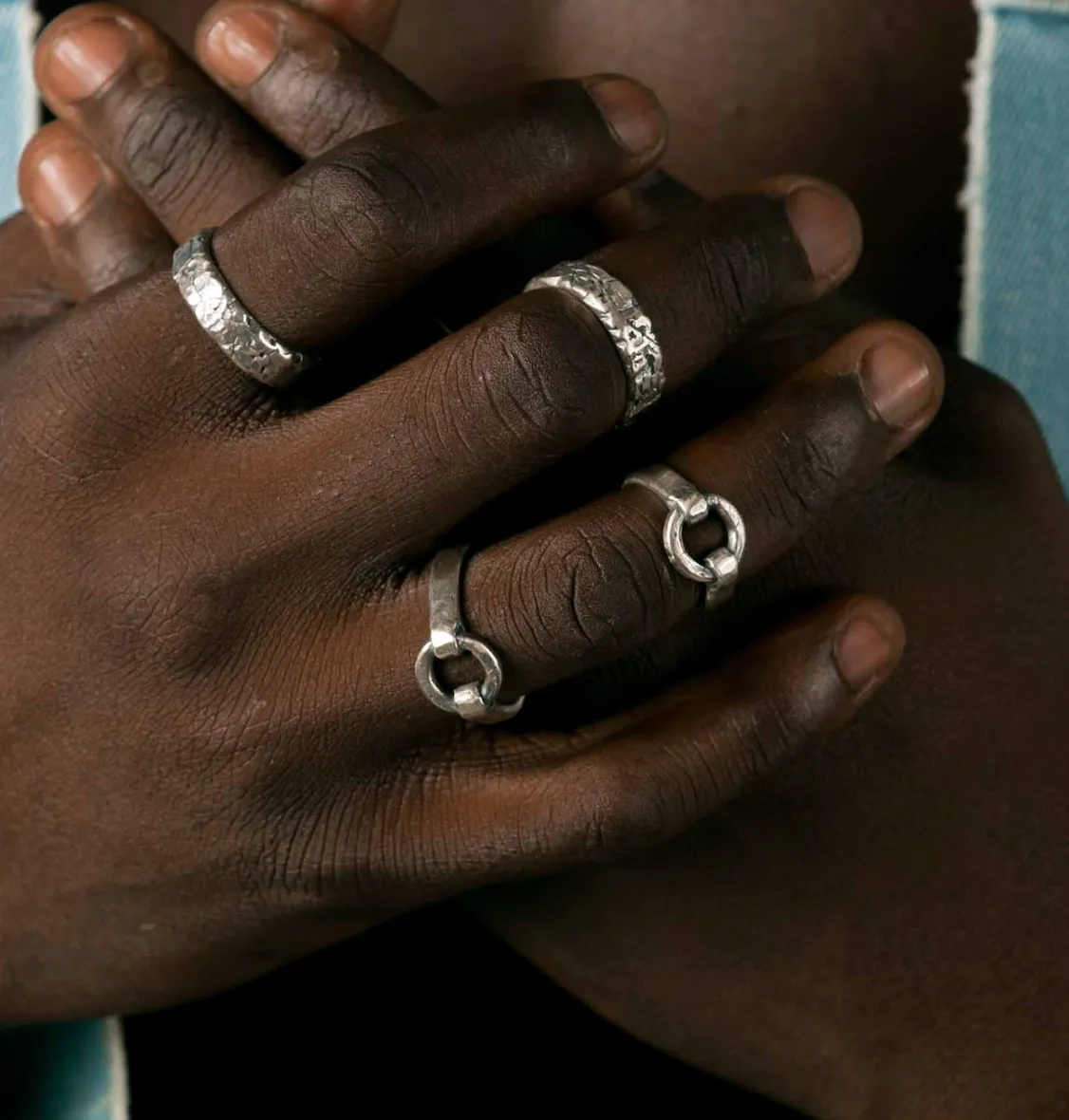 Sterling Silver Round Perforated Signet Ring