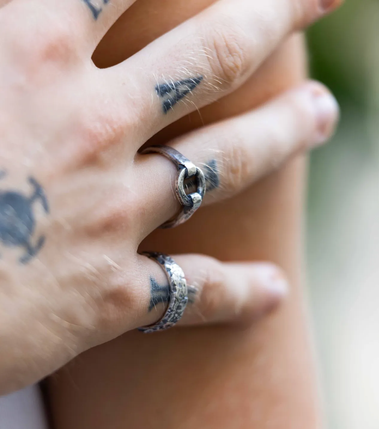 Sterling Silver Round Perforated Signet Ring