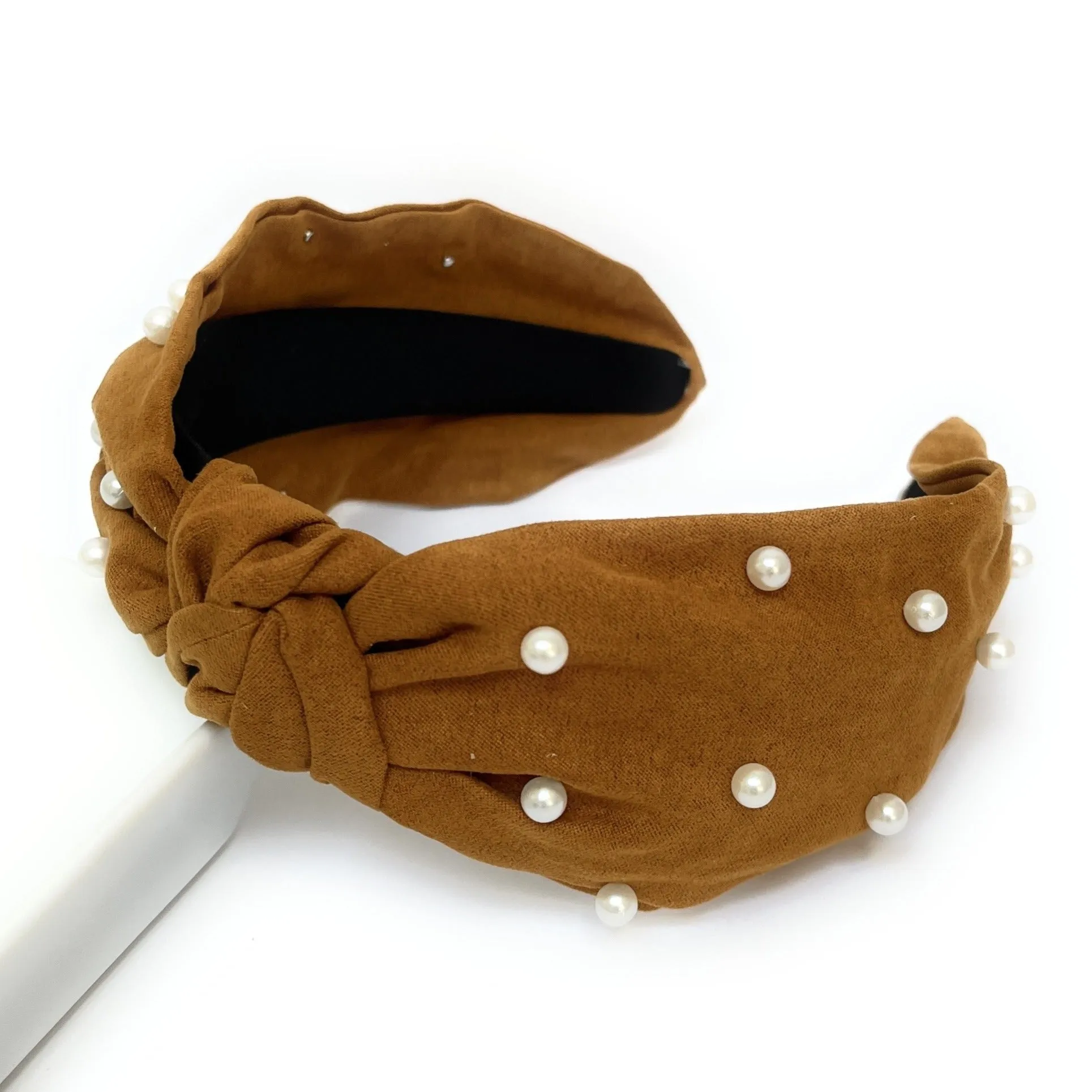 Suede Pearly Knot Headband (more colors)
