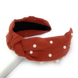 Suede Pearly Knot Headband (more colors)