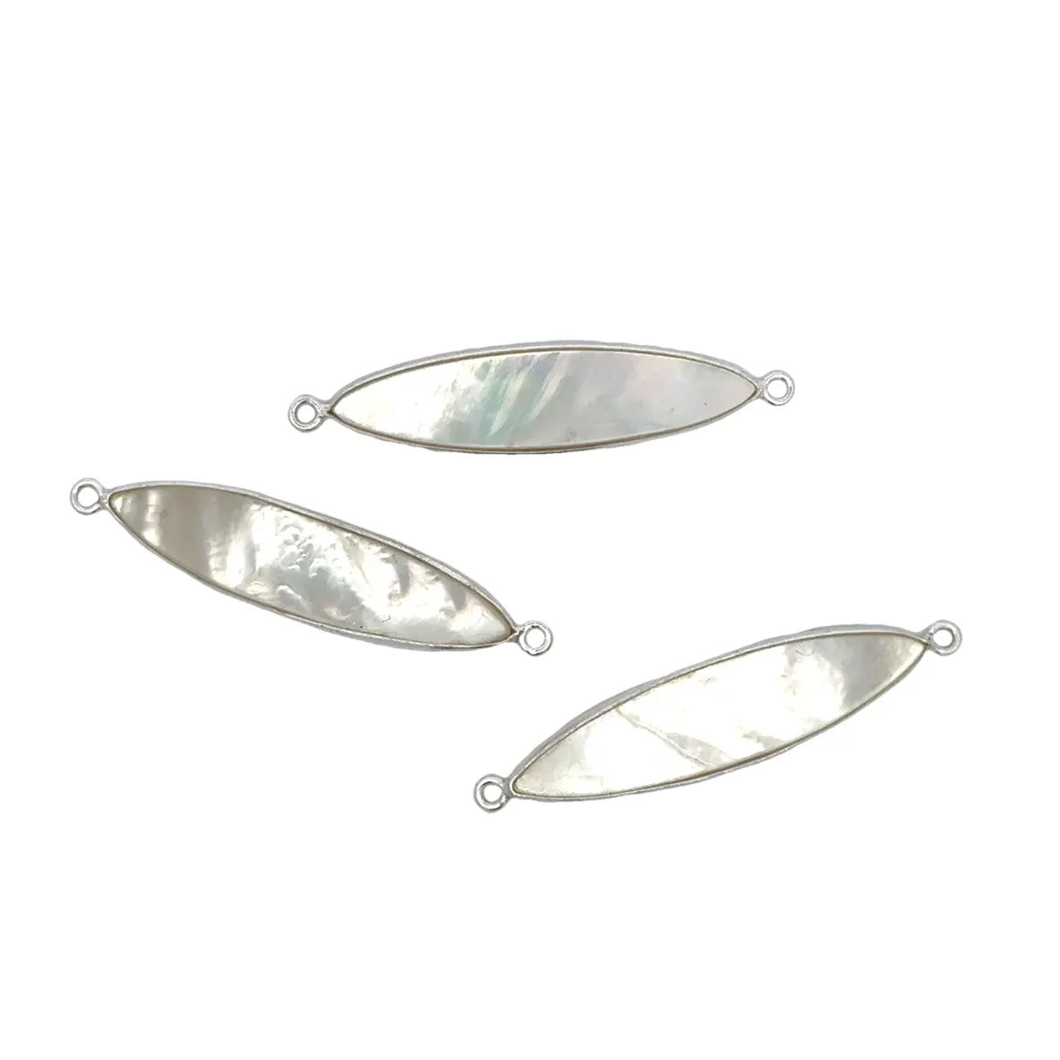 Surfboard Shape Channel Set Mother of Pearl Connector