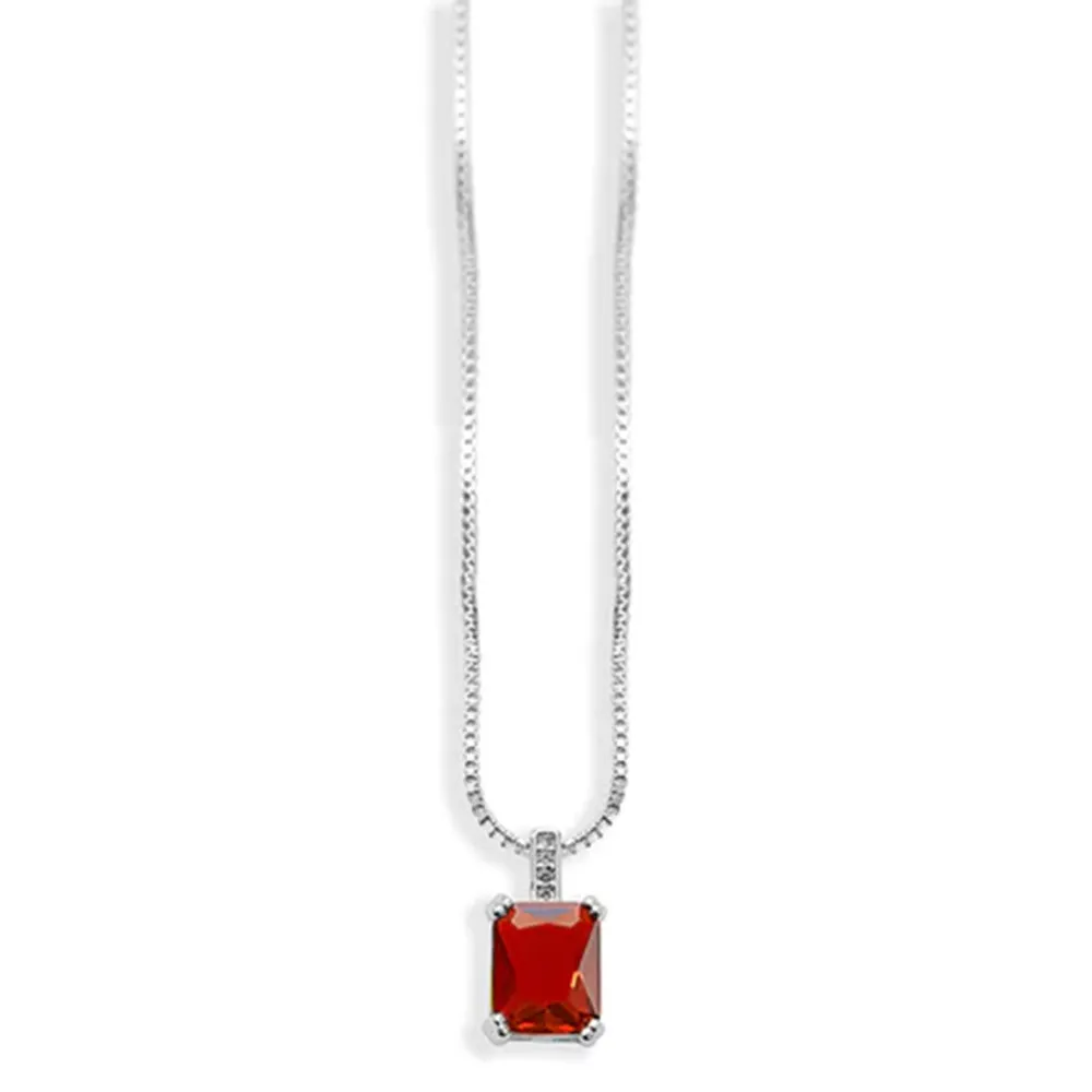 THE EMERALD PAVE' COLORED STONE NECKLACE