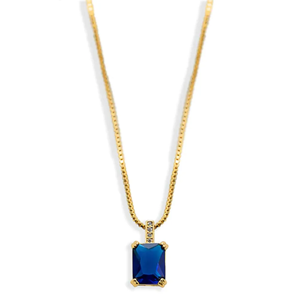 THE EMERALD PAVE' COLORED STONE NECKLACE