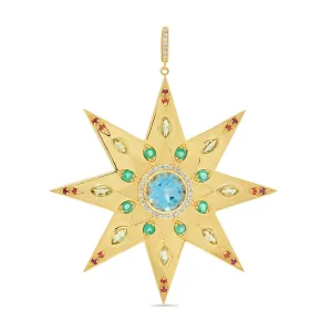 The Wanderstar 18K Gemstone Pendant