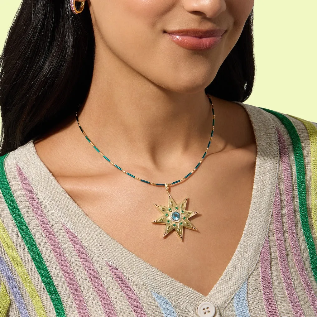The Wanderstar 18K Gemstone Pendant