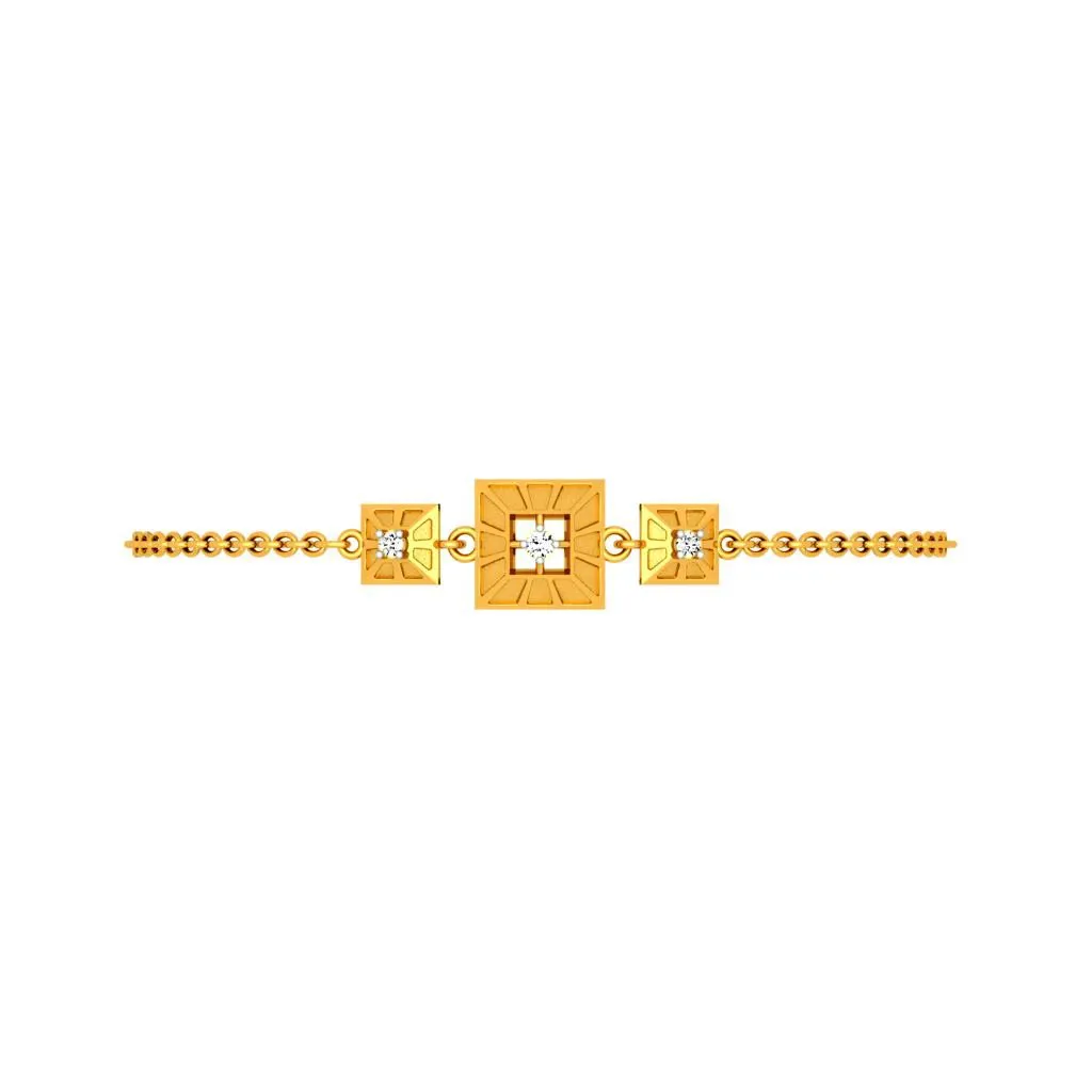 Three Square Diamond Bracelet