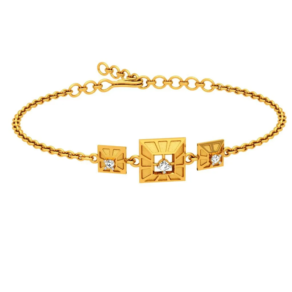 Three Square Diamond Bracelet