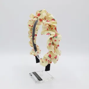 tiny floral ruffle wave headband
