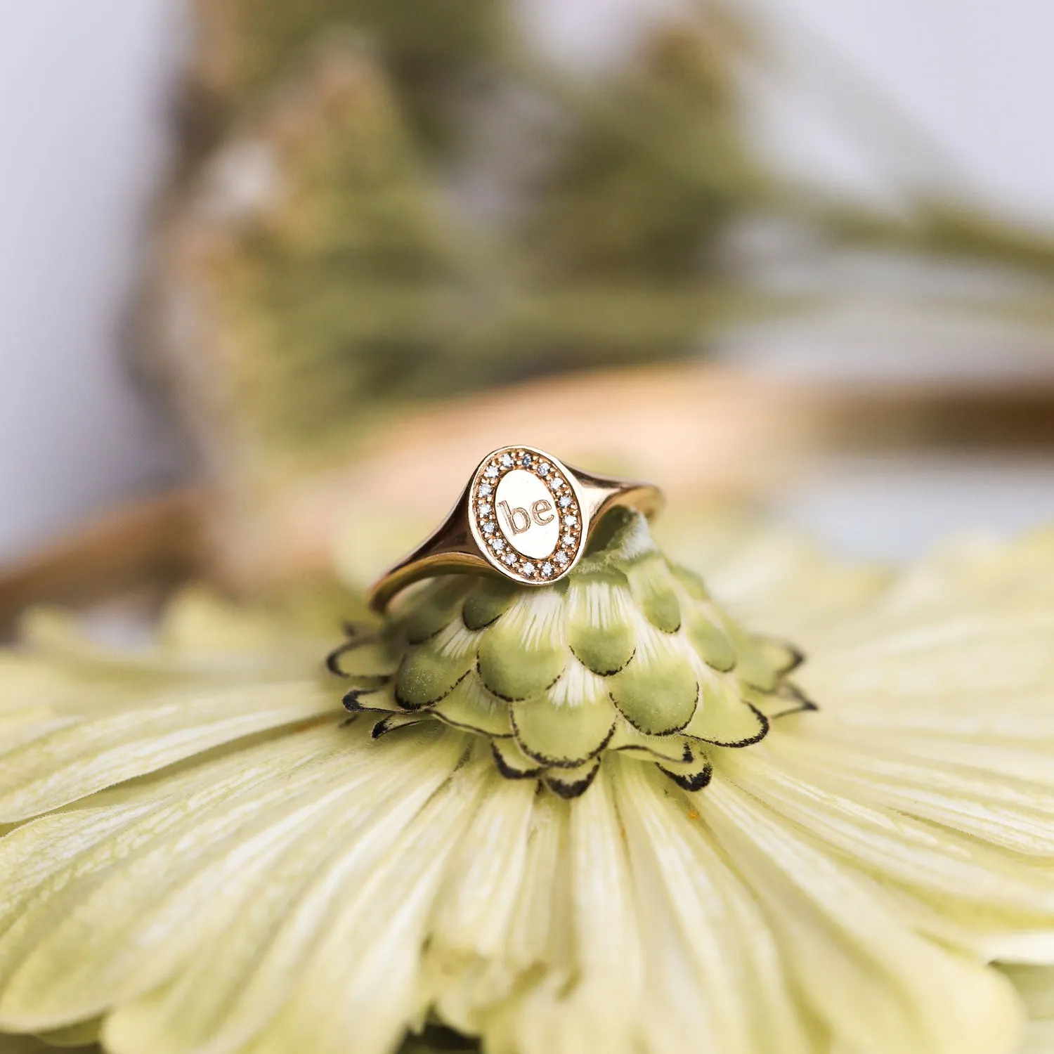 Trace Namesake Diamond Signet