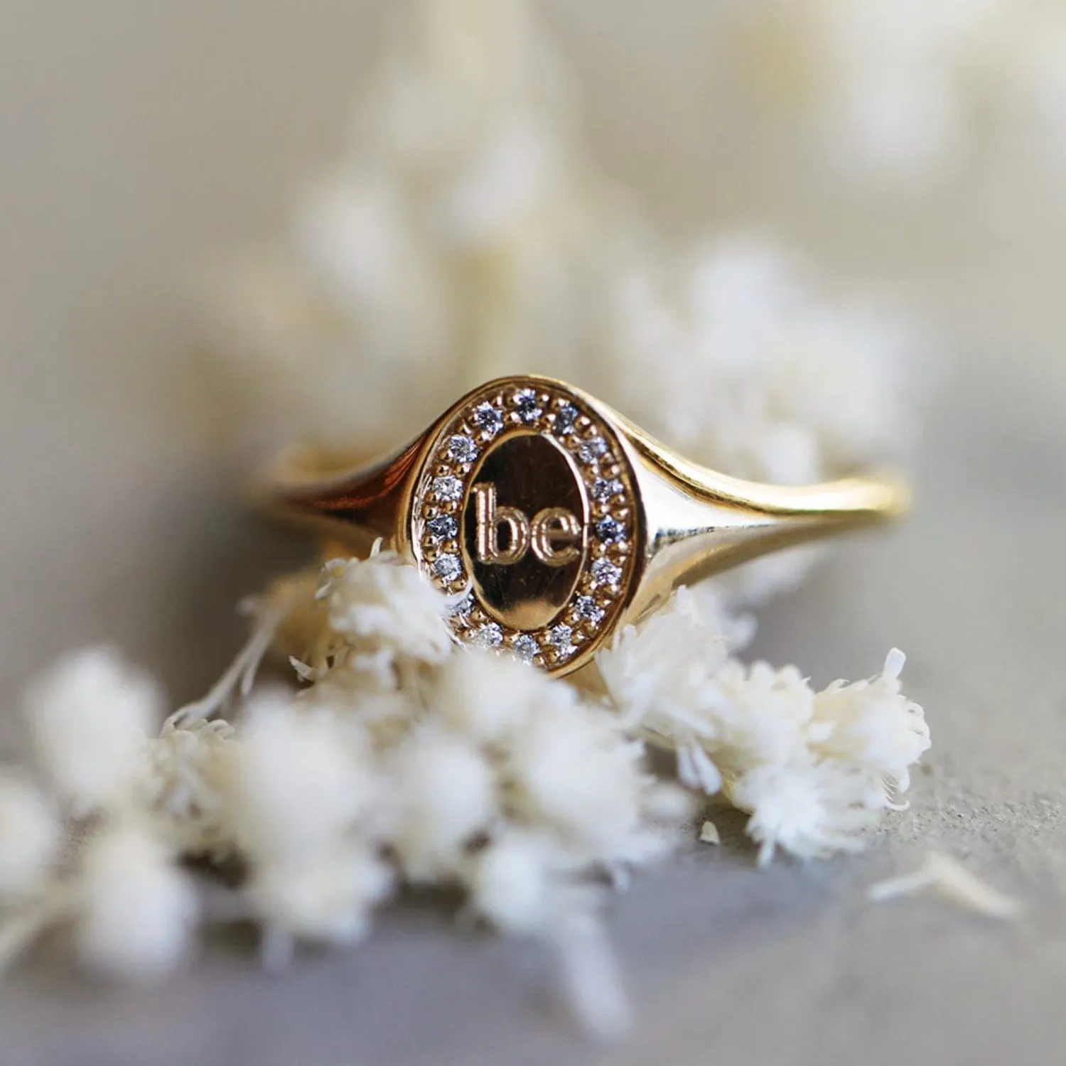 Trace Namesake Diamond Signet