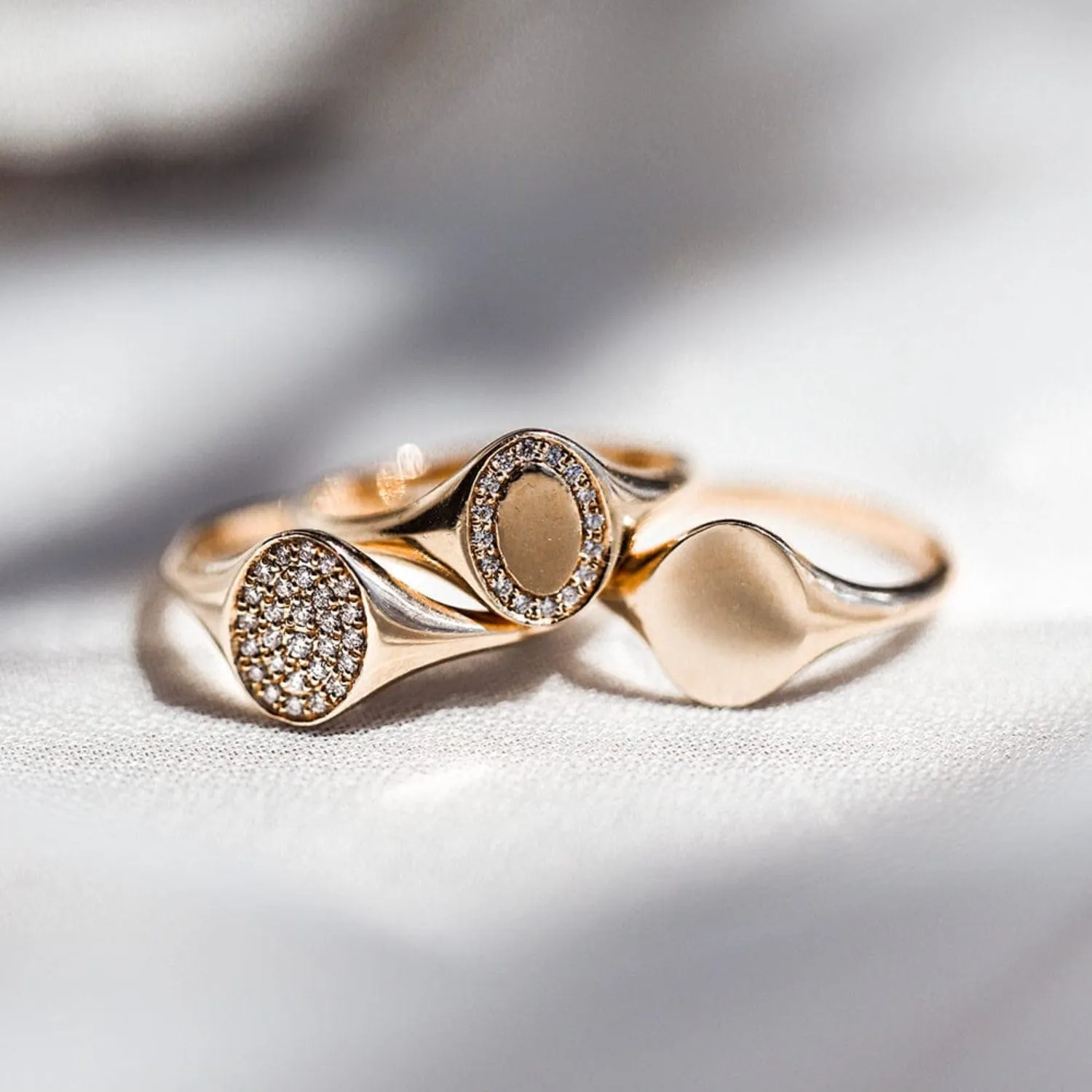 Trace Namesake Diamond Signet