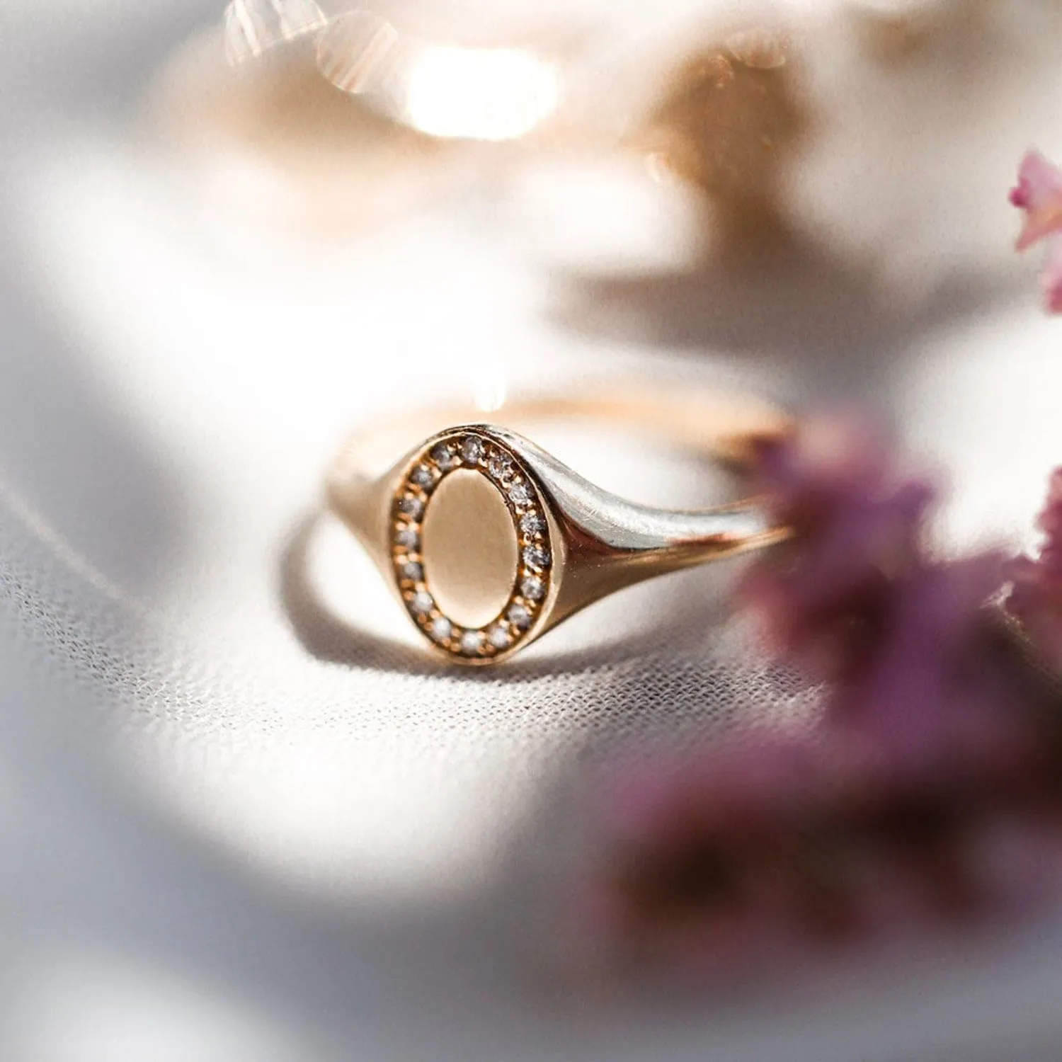 Trace Namesake Diamond Signet