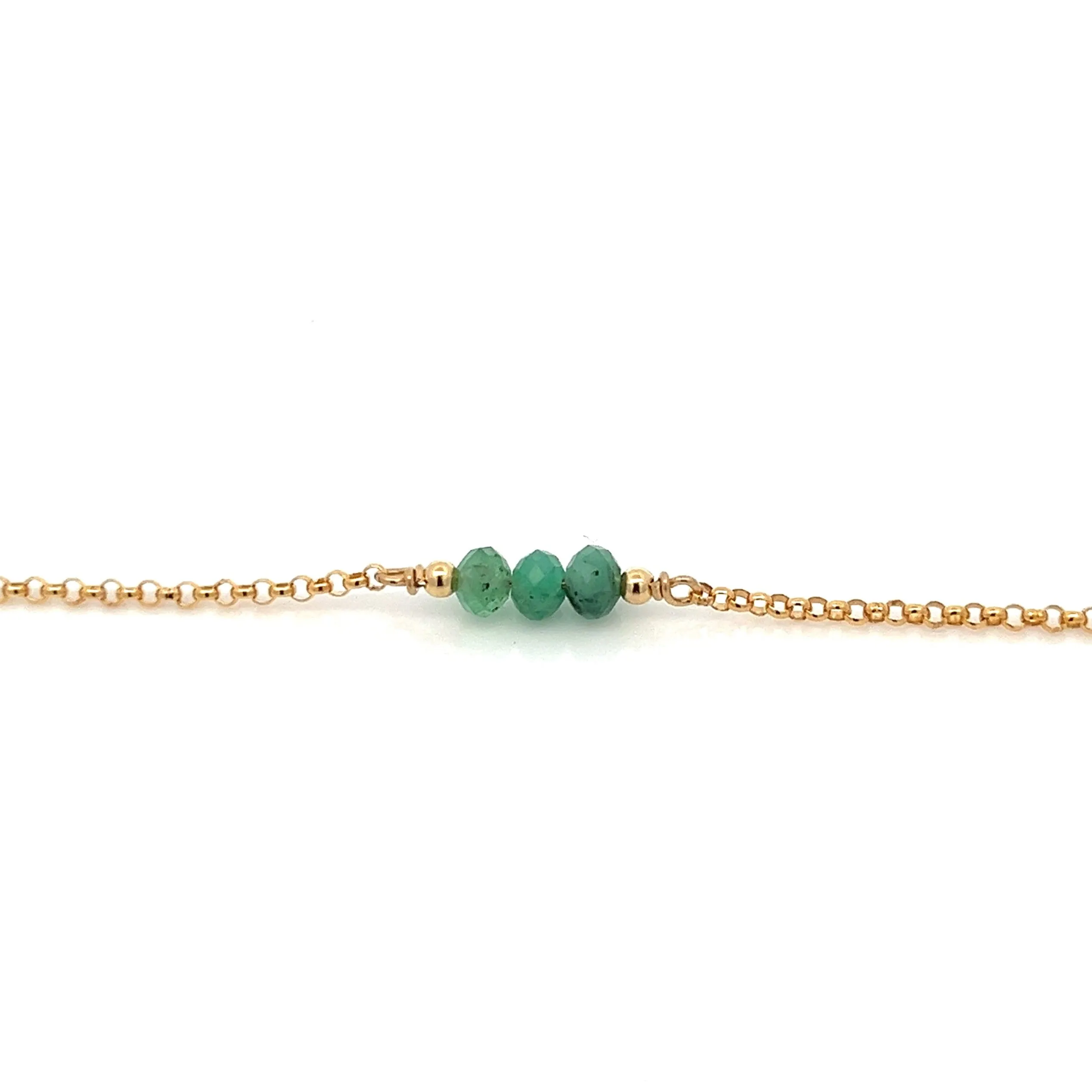 triple baby emerald bracelet