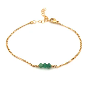 triple baby emerald bracelet