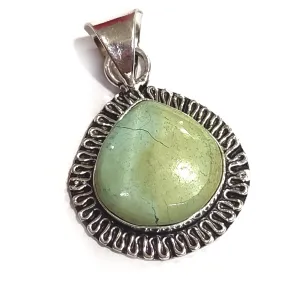 Turquoise / Firoza White Metal Pendant Men & Women Pendant For Reiki Healing