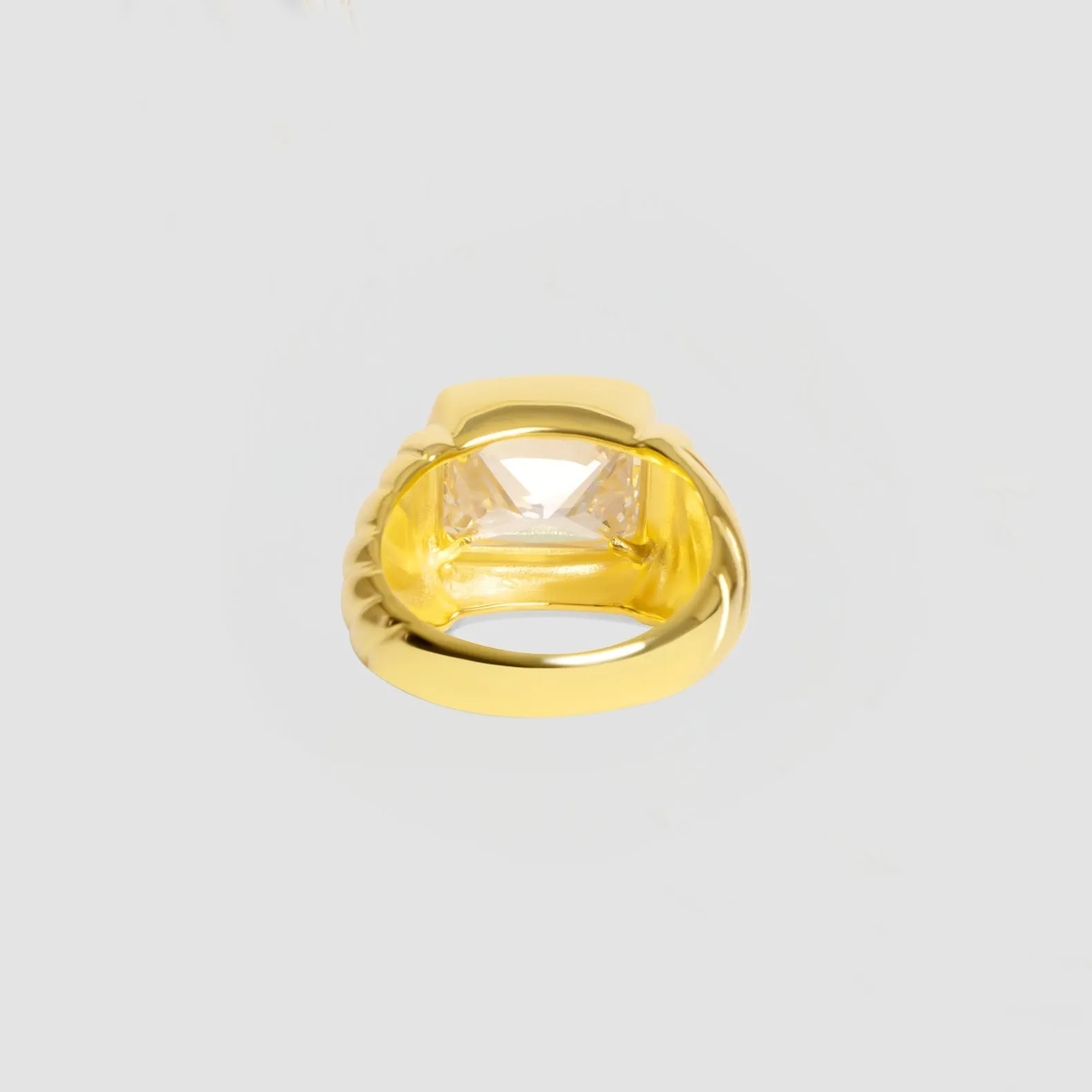 Twisted Stone Signet Ring
