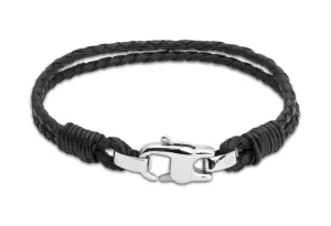 Unique & Co Black Leather Bracelet A45BL