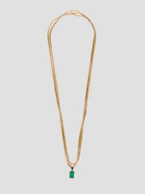 Vermeil Emerald Cut Wrap Necklace