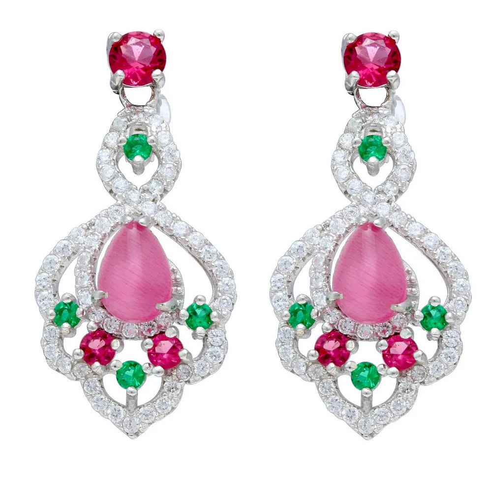 Vibrant Color CZ Earrings IJ15CSSER005
