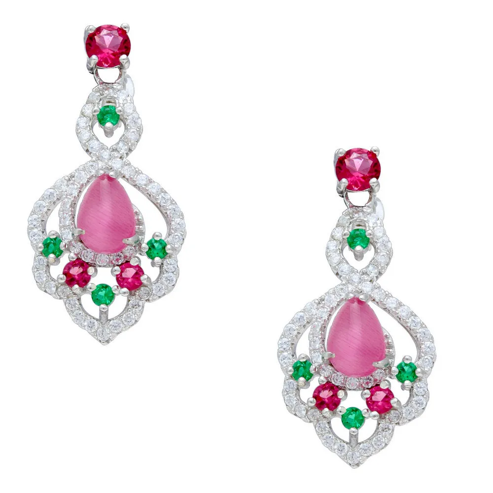 Vibrant Color CZ Earrings IJ15CSSER005