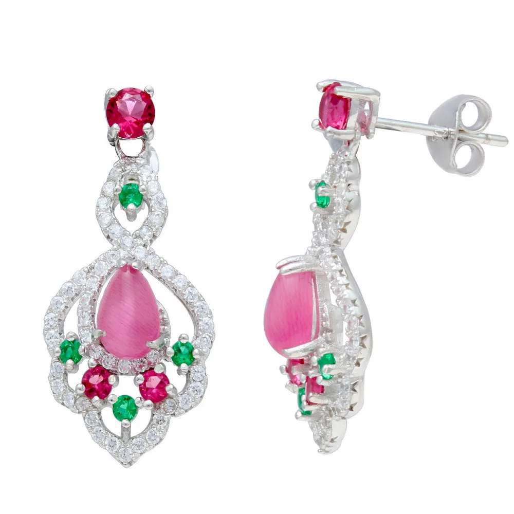 Vibrant Color CZ Earrings IJ15CSSER005