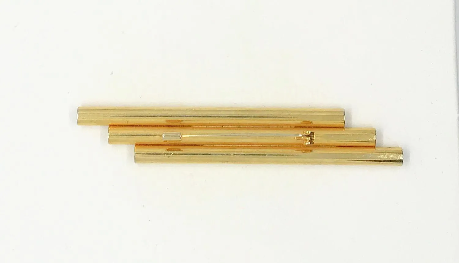 Vintage Gold Abstract Tubular Brooch