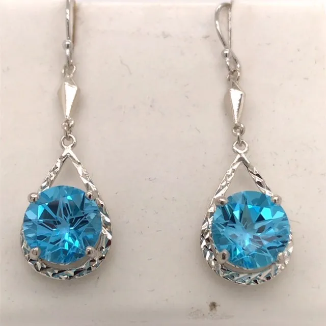 White Gemstone Earrings