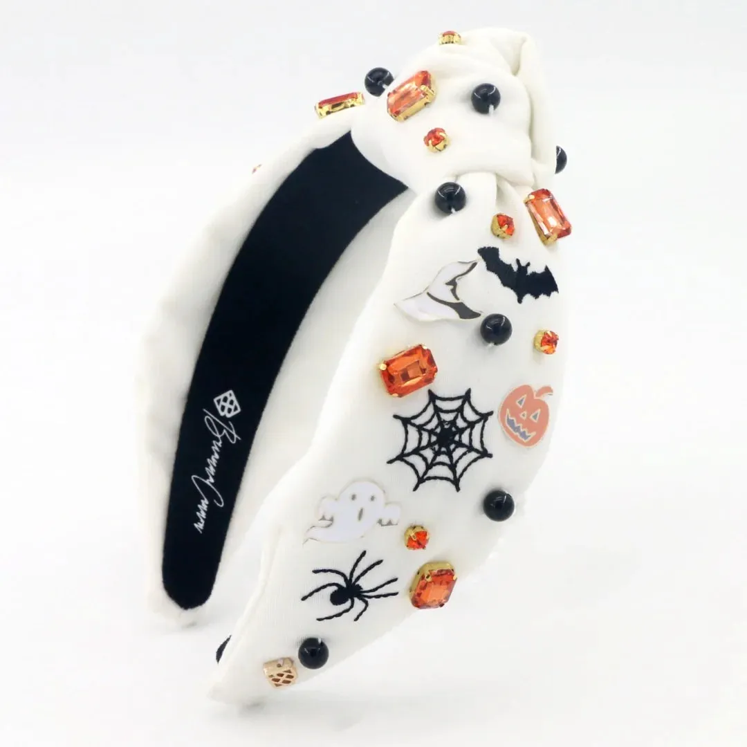 White Halloween Stitching with Charms Headband