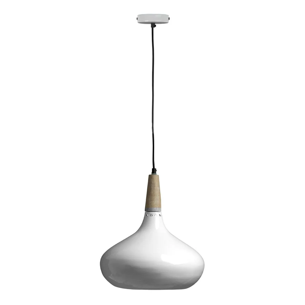 White Steel Metal Pendant - 120cm