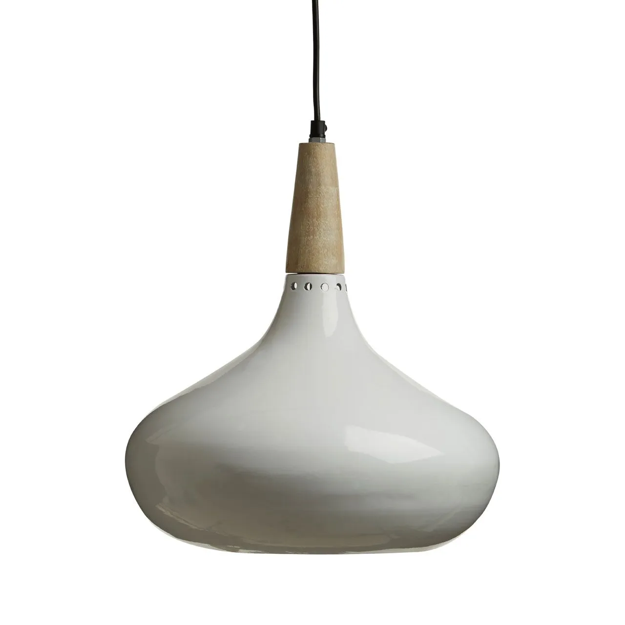 White Steel Metal Pendant - 120cm