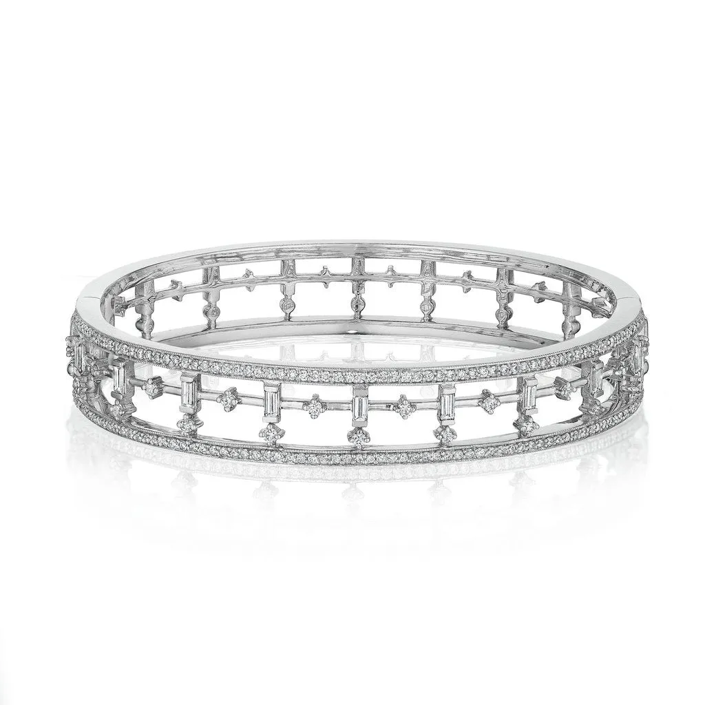 Wide Open Baguette Bangle
