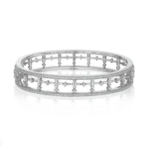 Wide Open Baguette Bangle