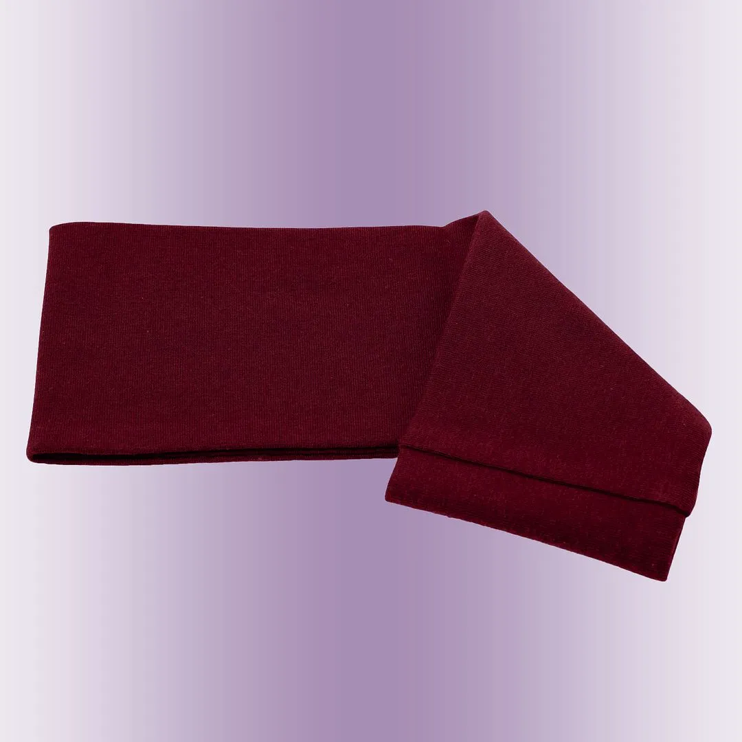 Women's Headbands Cotton Jersey 3" Wide Yoga Fitness Fashion Made in the USA Burgundy