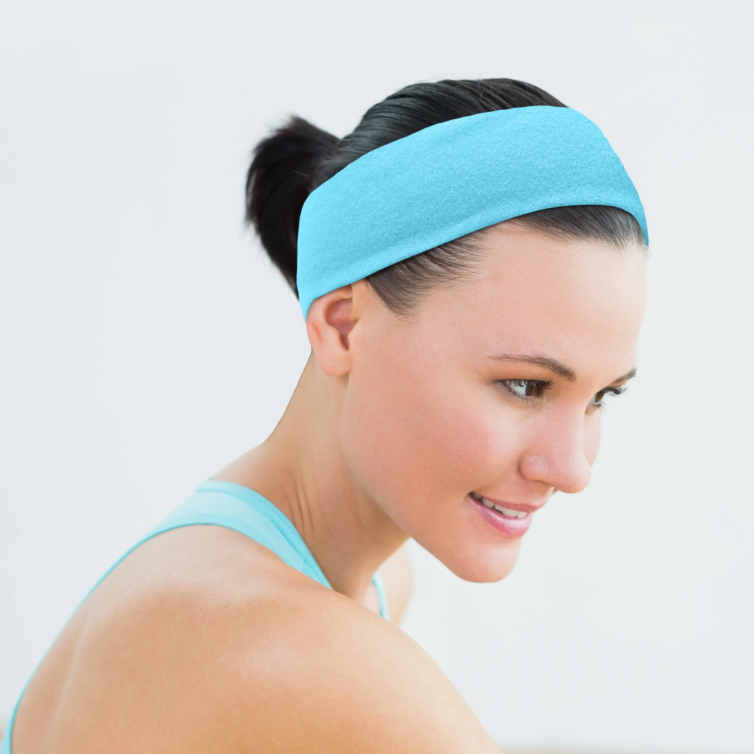 Women's Headbands Cotton Jersey 3" Wide Yoga Fitness Fashion Made in the USA Burgundy