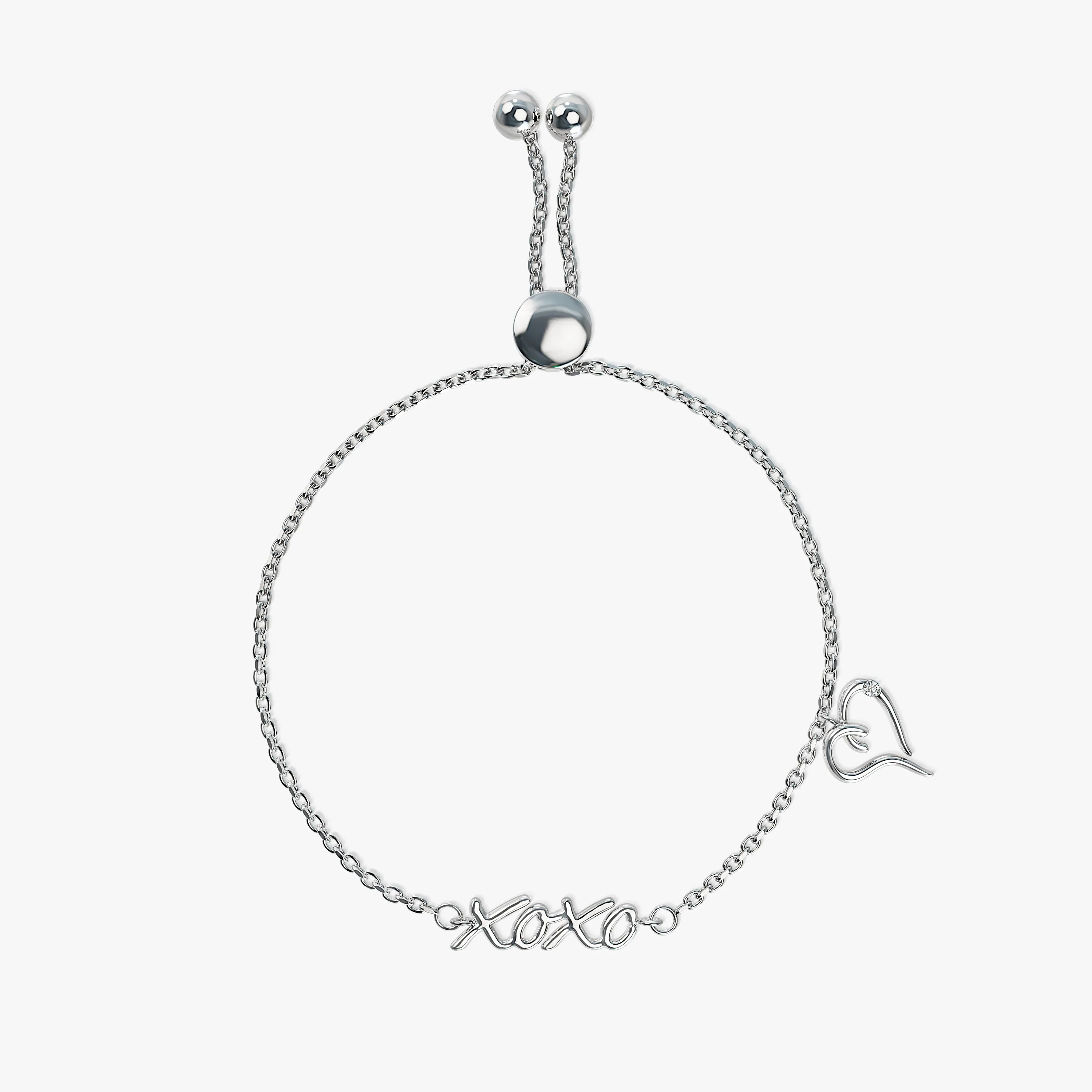 XOXO Heart Diamond Bracelet