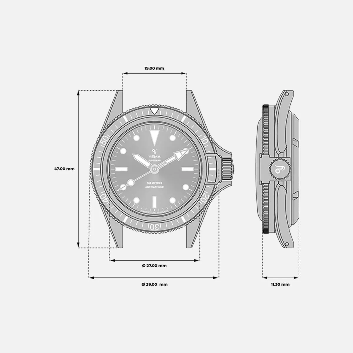 Yema Superman Gilt CMM.10 12.14.69.SN.M2